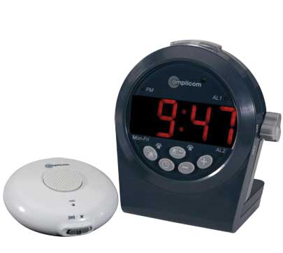Amplicom TCL 200 Digital Alarm Clock with Wireless Vibrating Pad