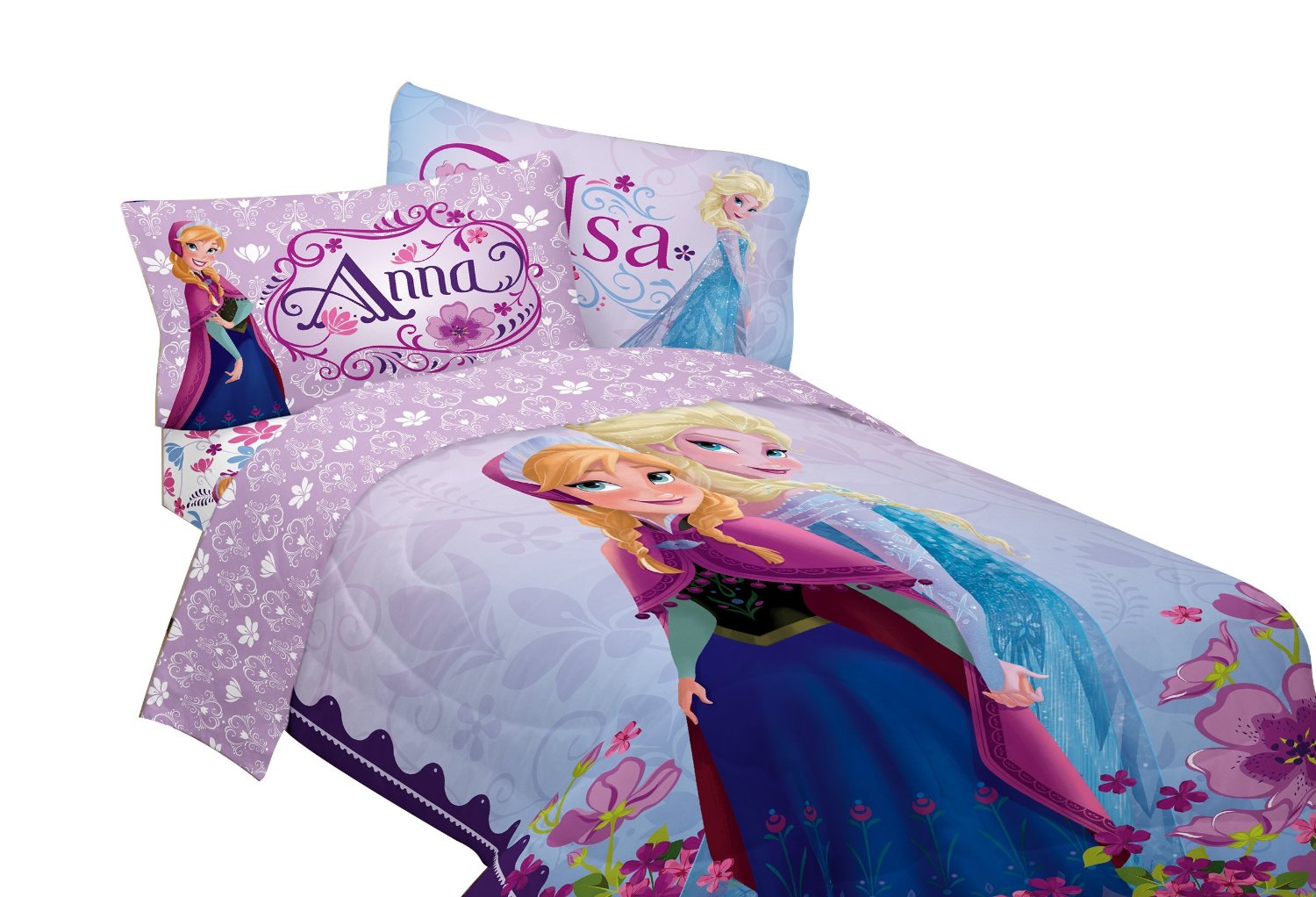 Anna & Elsa Twin Bed Set