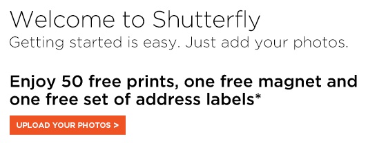 Shutterfly Free Prints on Sign up
